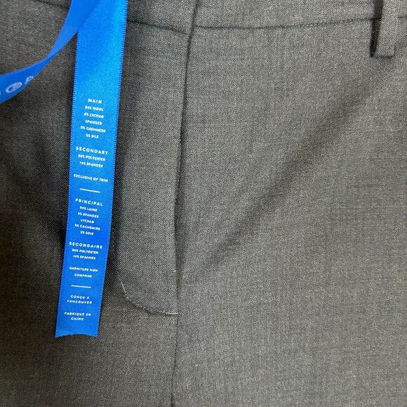 Kit and Ace Bartlett Wool Cashmere Silk Blend Gray Cropped Dress Pants Women's 6 - Picture 6 of 7